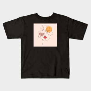 Surreal woman face Kids T-Shirt